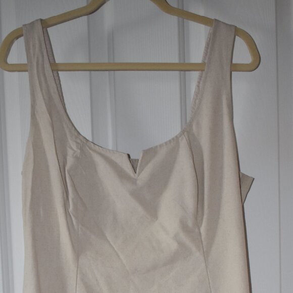1XL Cider Curve Beige Linen Midi Dress - Picture 2 of 7